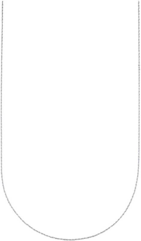 KLiNGEL Dubbele ankerketting van platina Zilverkleur