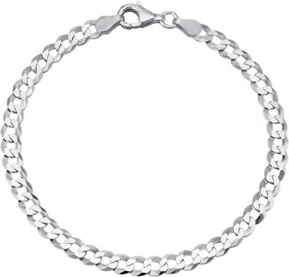 KLiNGEL Gourmetteketting van echt zilver Zilverkleur