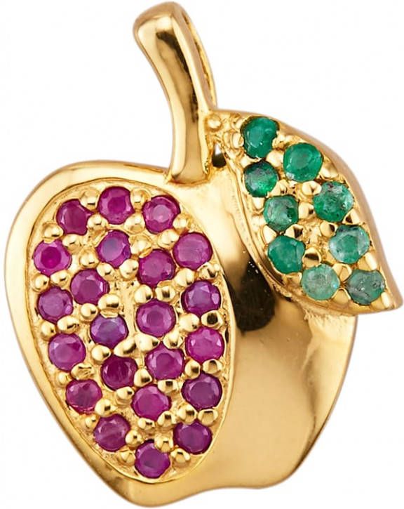 KLiNGEL Hanger Appel van echt zilver Multicolor