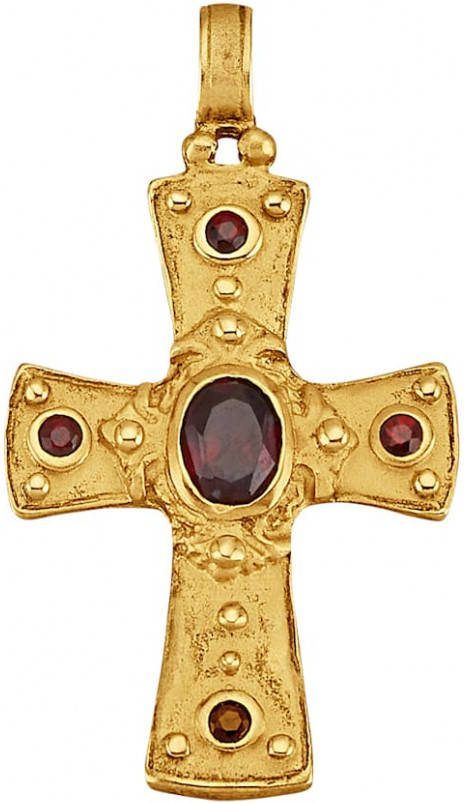 KLiNGEL Hanger Byzantijns Kruis van verguld zilver Geelgoudkleur