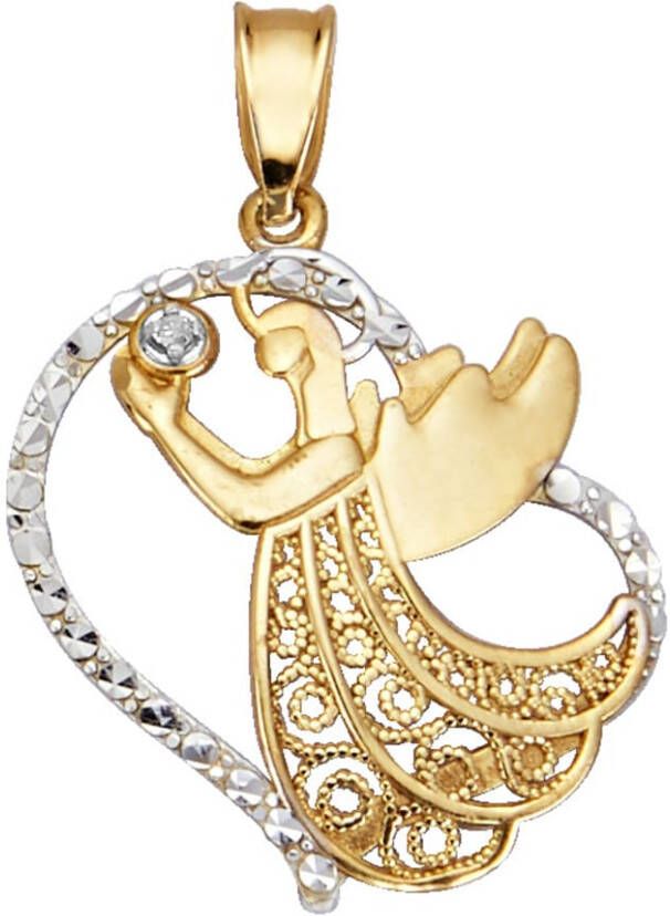 KLiNGEL Hanger Engel, 9 kt. Bicolor