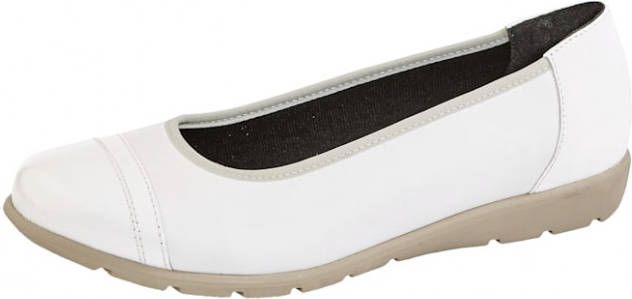 Naturläufer Ballerina van een mooie leermix Wit