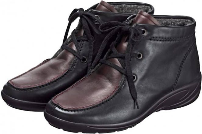 Semler Enkellaarsje Zwart/Bordeaux