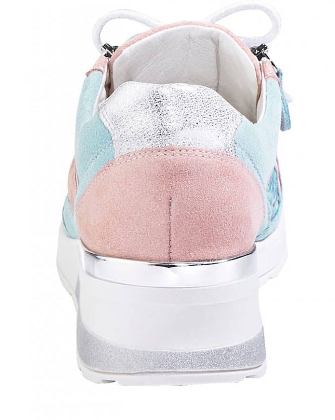 Waldläufer Veterschoen Lichtblauw/Roze