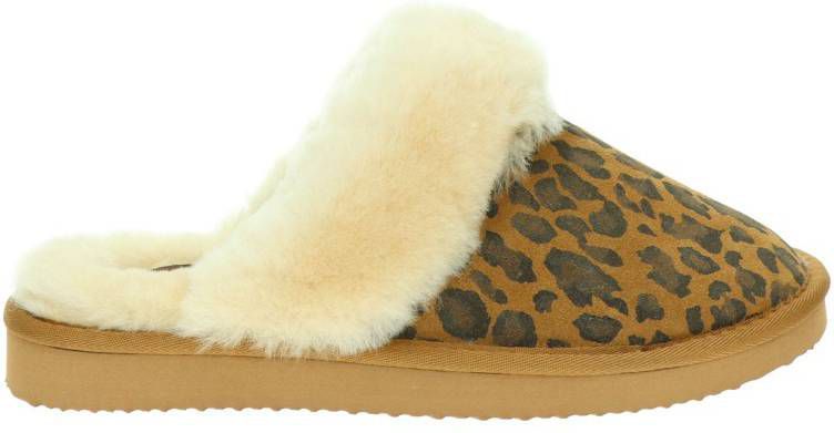 Alpacas suÃ¨de pantoffels panterprint