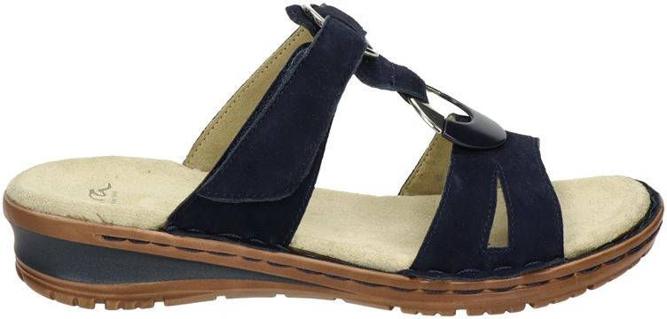 Ara nubuck slippers donkerblauw