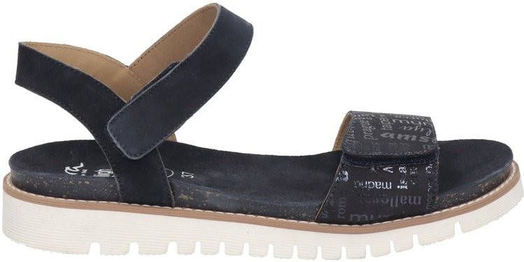 Ara leren sandalen donkerblauw