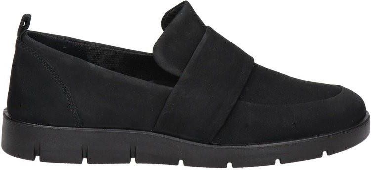 Ecco Bella nubuck instappers zwart