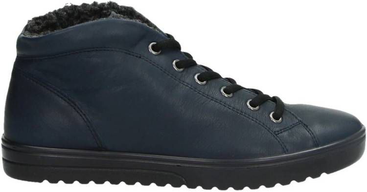 Ecco Fara leren veterschoenen marine