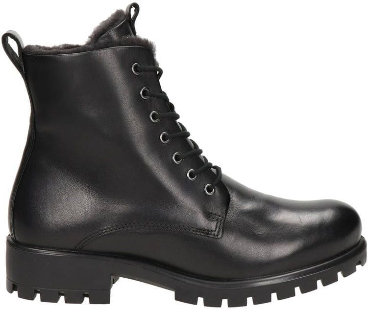 Ecco Modtray leren veterboots zwart