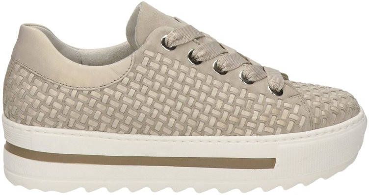 Gabor leren sneakers taupe