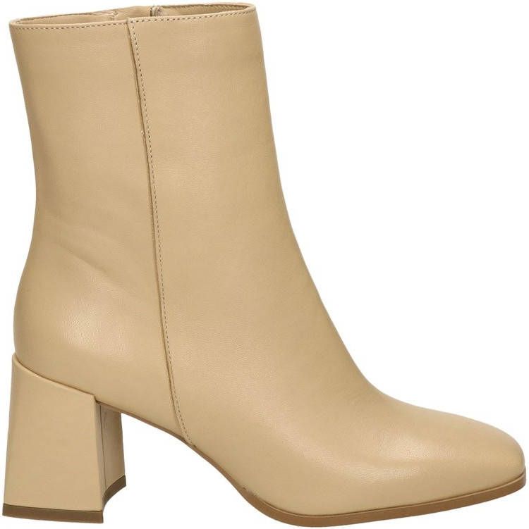 Nelson leren enkellaarzen camel