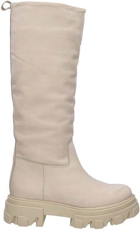 Nelson chunky suède laarzen beige
