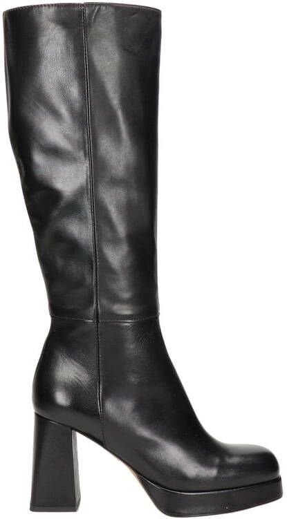 Nelson leren laarzen zwart