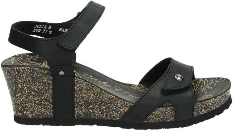 Panama Jack Julia nubuck sandalettes zwart