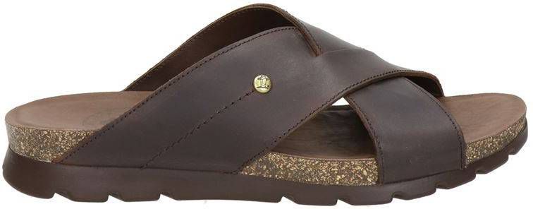 Panama Jack Salman nubuck slippers donkerbruin