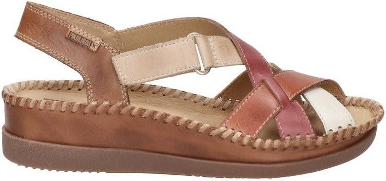 Pikolinos Cadaques leren sandalen cognac