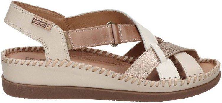 Pikolinos Cadaques leren sandalen beige