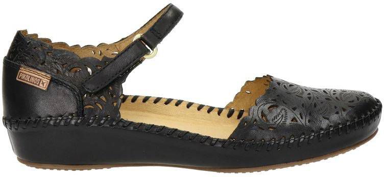 Pikolinos leren sandalen zwart