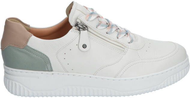 Hartjes Boogie White Pastel Green Veterschoenen