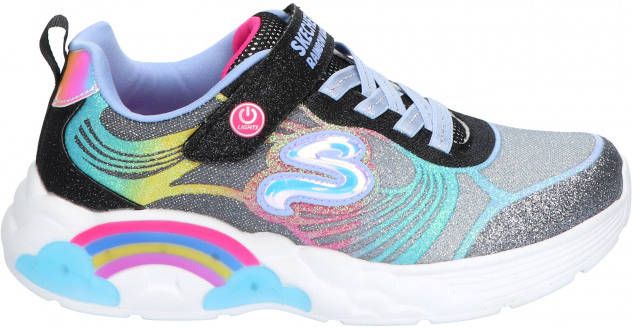 Skechers 302309 Rainbow Racer BKMT Lage sneakers