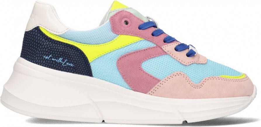 Mexx Jilou suède sneakers roze/multi
