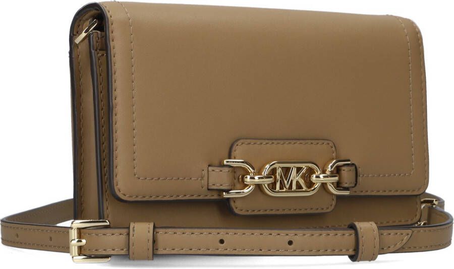 Michael Kors Heather Small Phone Chain Crossbody Husk , Beige, Dames