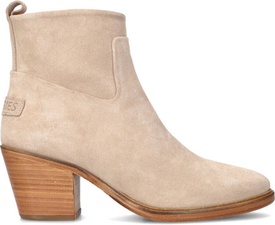 Shabbies Amsterdam - Enkellaarsjes voor dames - Beige - Nelson.nl
