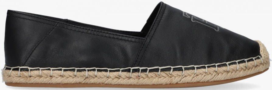 Tommy Hilfiger Zwarte Espadrilles Feminine Leather