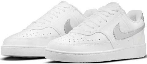 Nike Court Vision Low leren sneakers wit/zilver