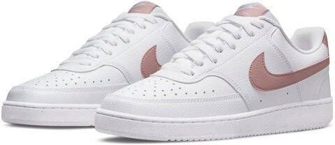 Nike court vision low next nature sneakers wit/roze dames