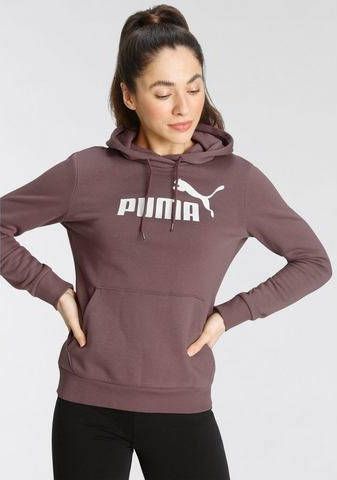 PUMA Essentials Logo Fleece Hoodie Dames Bruin