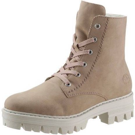 Rieker beige casual closed booties , Beige, Dames