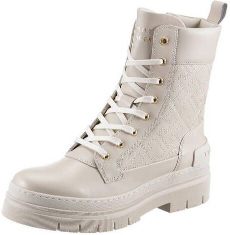 Tommy Hilfiger Monogram boots beige Fw0Fw06849 AA4 , Beige, Dames
