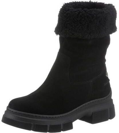 Tommy Hilfiger warme voering suede lage laars , Zwart, Dames