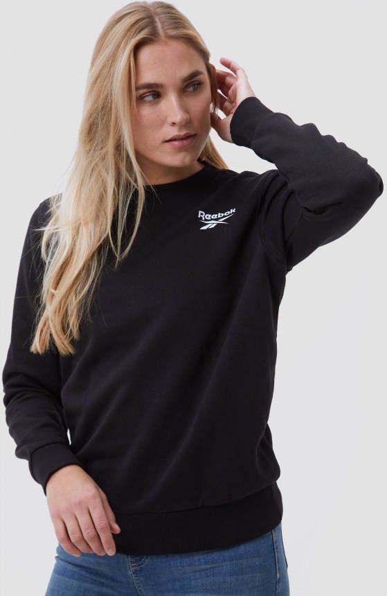 Reebok identity crew sweater zwart dames