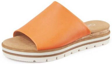 Gabor Leren slippers Comfort oranje