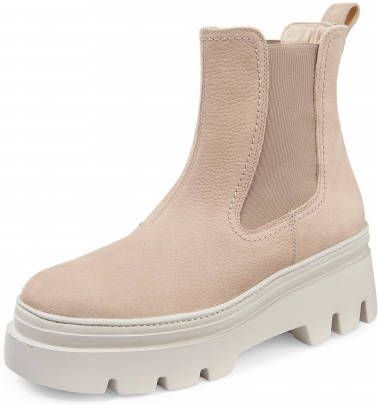 Paul Green Chelsea laarsjes rundnubuckleer elastisch beige