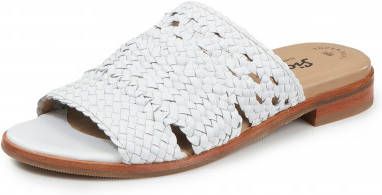 Sioux Gevlochten slippers Cosinda wit
