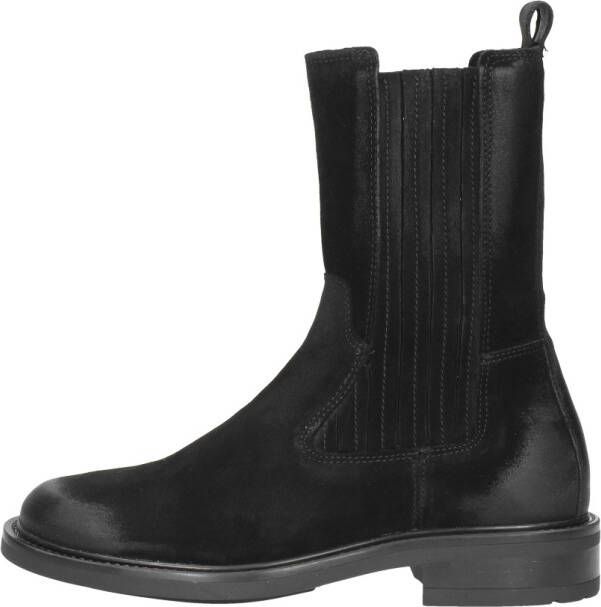 Bronx Ivy-Jazz hoge suède chelsea boots zwart