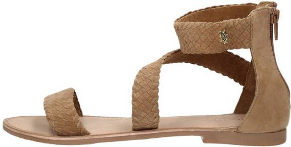 Mexx Eda leren sandalen bruin