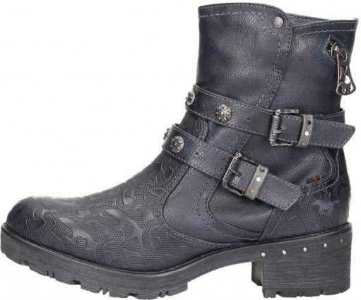 Mustang dames enkellaarsjes Donkergrijs Mustang dames enkellaarsjes Donkergrijs
