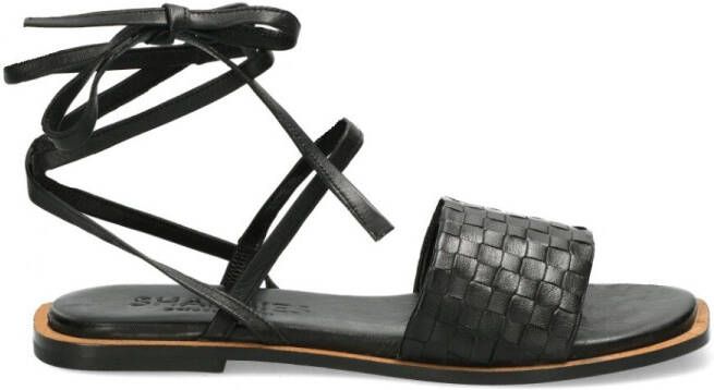 Shabbies Sandalen Slipper Woven Soft Nappa Zwart