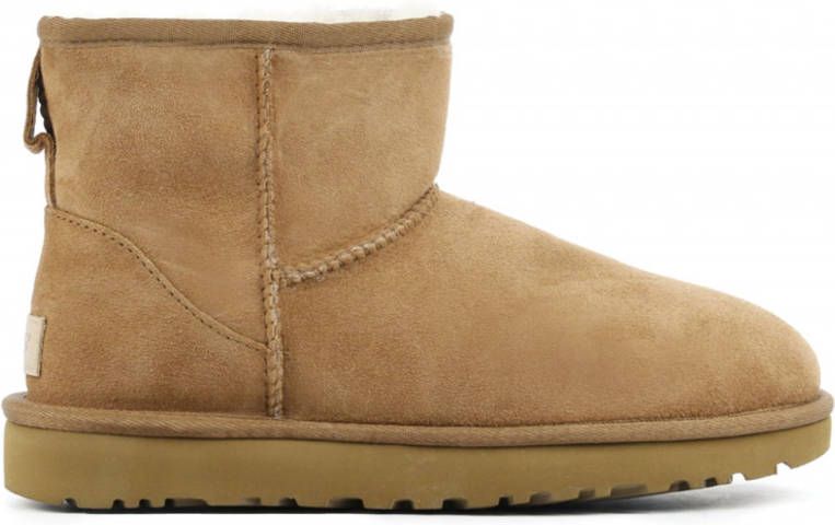 UGG Classic Mini suède enkellaarzen cognac