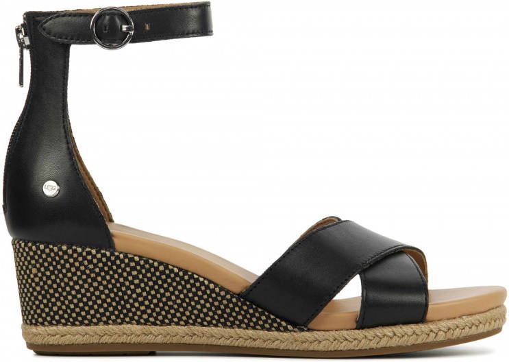 UGG Eugenia leren sleehakken zwart