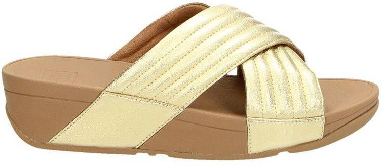 Fitflop Lulu Padded Slide slippers goud - Damesschoenen.nl