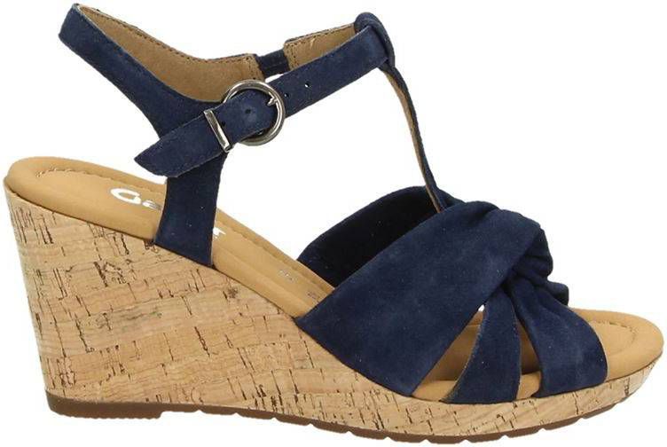 Gabor suède sandalettes blauw - Damesschoenen.nl