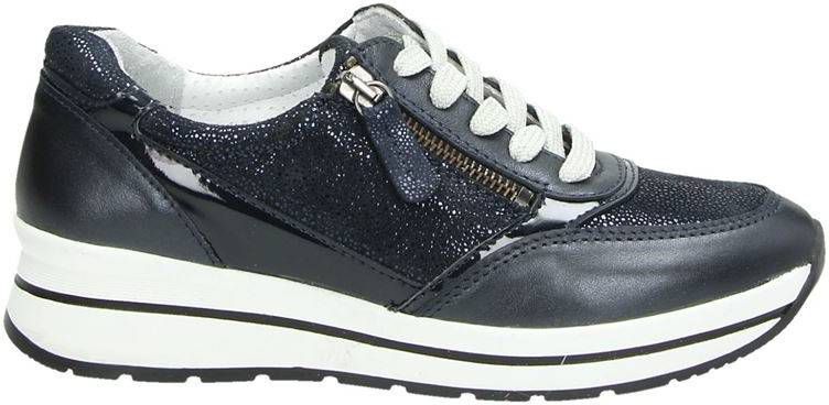 Nelson lage sneakers blauw - Damesschoenen.nl