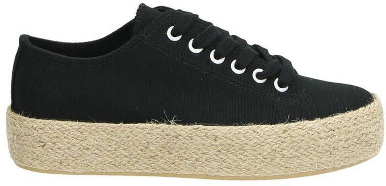 Nelson platform sneakers zwart - Damesschoenen.nl