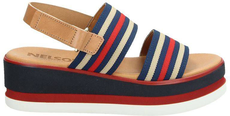 Plateau sandalen in de kleur blauw voor dames in de uitverkoop| KLEDING.nl